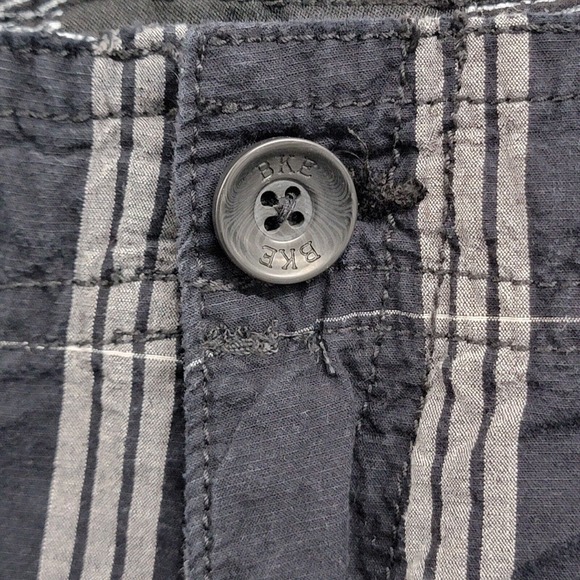 BKE Shorts Mens 38 Black Plaid Flat Front 12" Inseam Mid Rise Cotton Adult - Picture 5 of 7